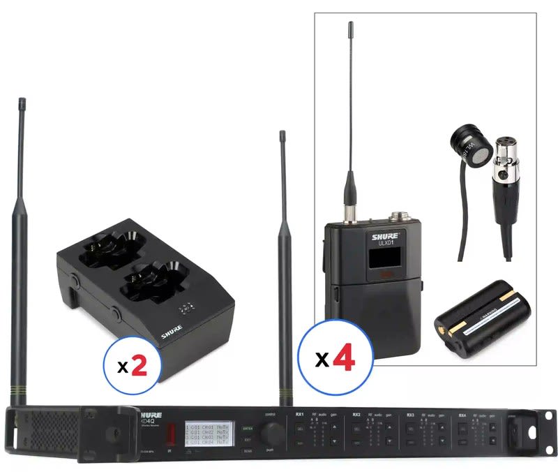 SHURE (ULXD4Q=-G57) RECEPTOR ULXD4Q=-G57 RECEPTOR INALAMBRICO DIGITAL CUADRUPLE