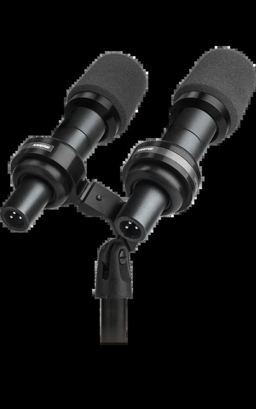 SHURE (VIP55SM) SOPORTE VIP55SM DE MICROFONO DOBLE PARA MIC SM57 DEL KIT PRESIDENCIAL