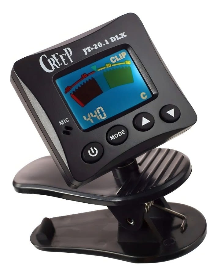 Afinador Cromático Pinza Creep Jt-20.1 Dlx Negro Con Pantalla 27.5-1760 Hz