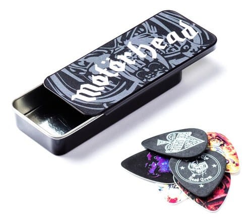 Uñetas Jim Dunlop Mhpt03.73 Motorhead Lata Colección X6 Tamaño Medium 0.73