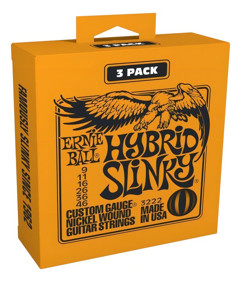 Cuerdas Ernie Ball 3222 Hybrid Slinky 9-46 Pack 3 Set