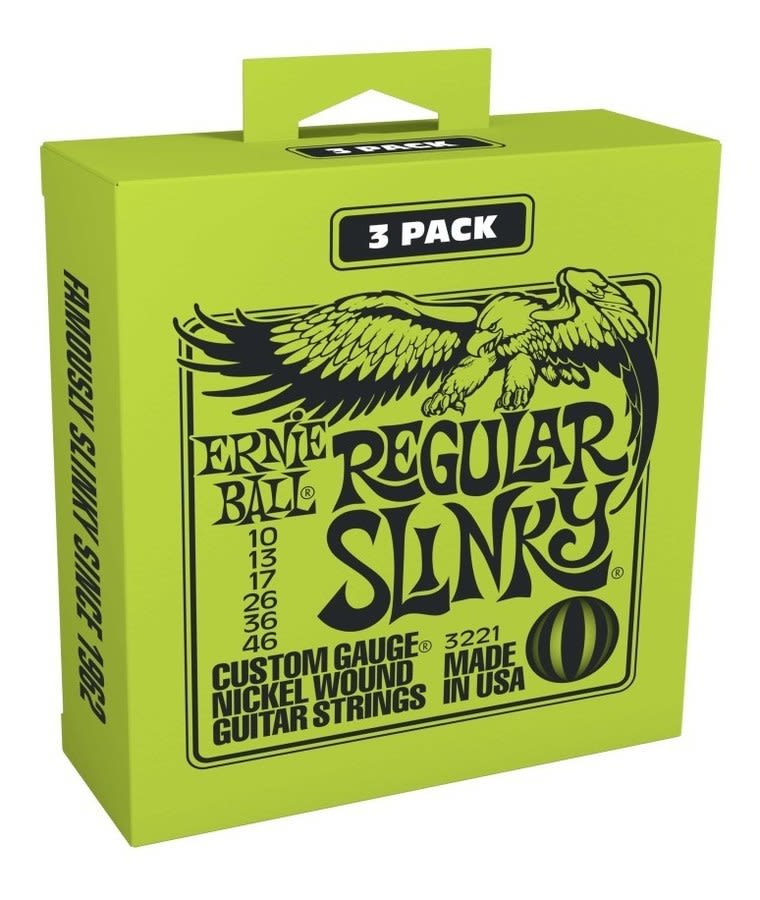 Cuerdas Ernie Ball 3221 Regular Slinky 10-46 Pack 3 Set