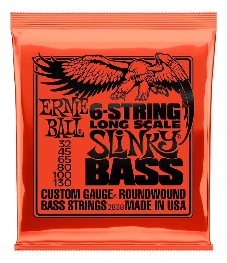 Cuerdas Bajo 6 Cuerdas Ernie Ball Slinky 2838 Nickel Wound