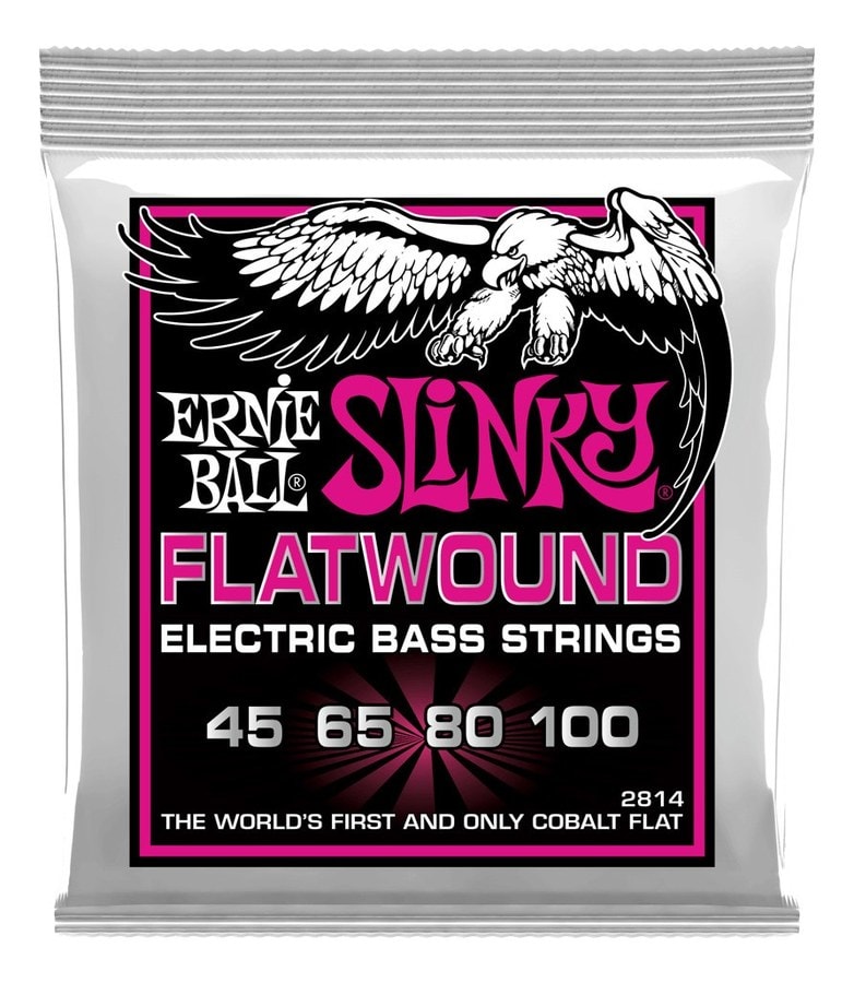 Ernie Ball 2814 Cuerdas Bajo Super Slinky Flatwound 45-100