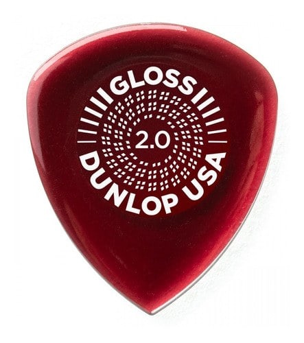 Uñetas Jim Dunlop 550r200 Flow Gloss 2.0 Mm X12 Rojo 2.0 Vino