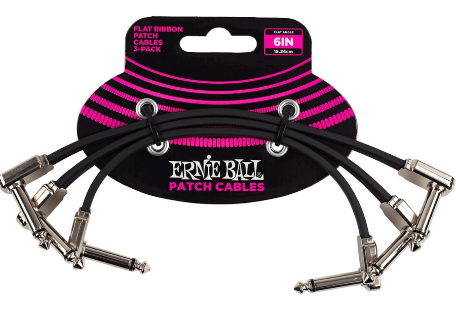 Paquete Ernie Ball De 3 Cables De 15cm 6221 Plano Interpedal