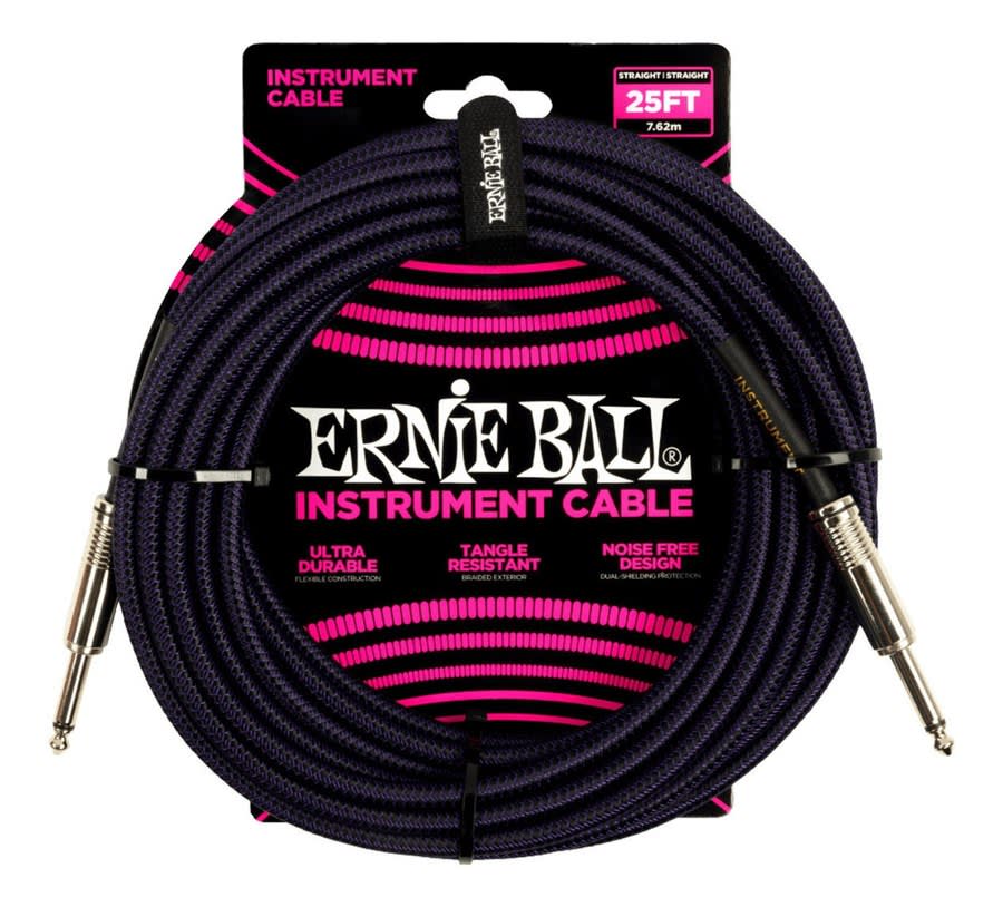 Ernie Ball Cable P/ Instrumento 7,5 Mts Purpl Black 6397 Ent