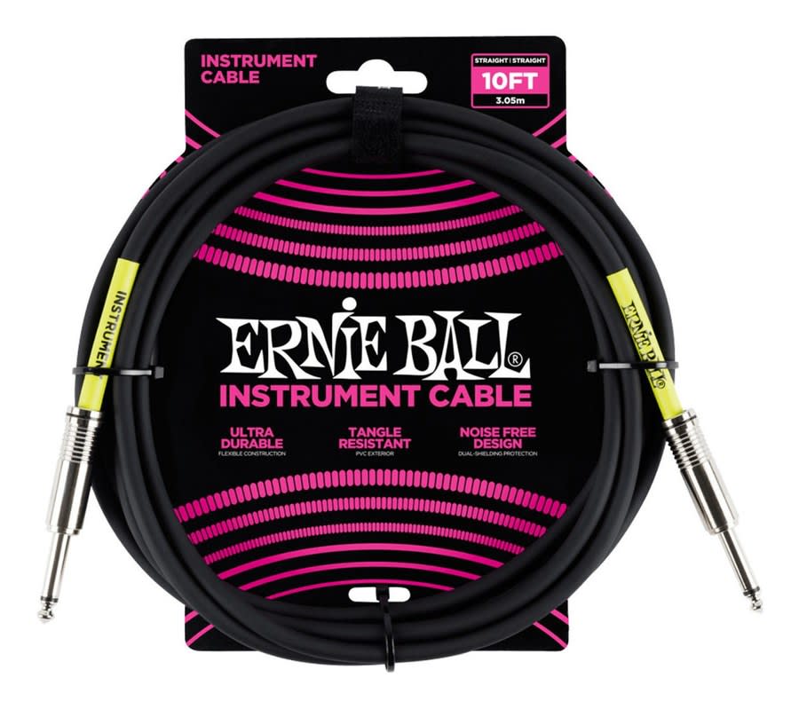 Ernie Ball Cable Para Instrumento Mod.6399 3,05 Mts Negro