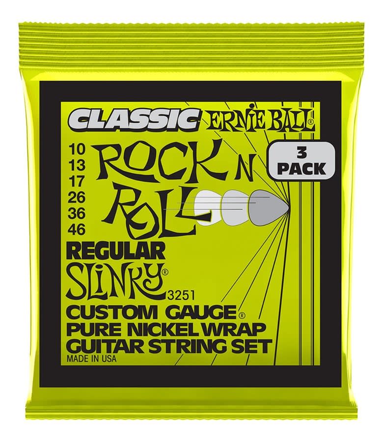 Cuerdas Guitarra Electrica Pack X3 Ernie Ball 3251.010