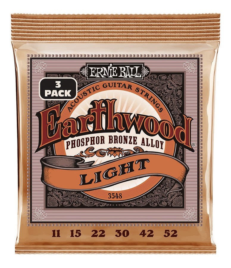 Cuerdas Guitarra Acustica Pack X3 Ernie Ball 3548 Med.011