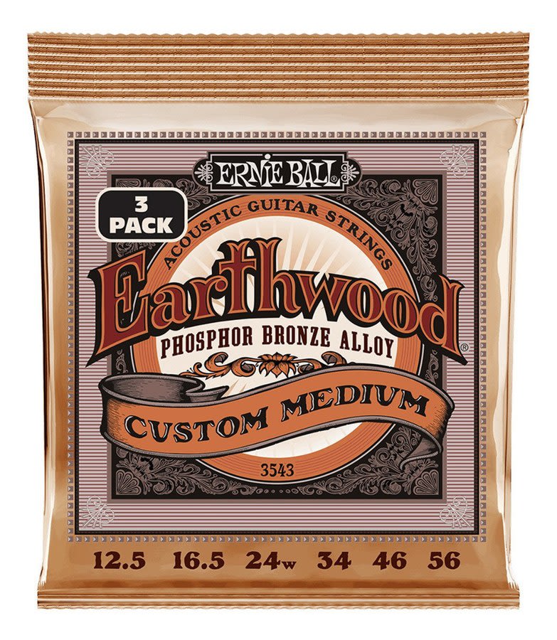 Cuerdas Guitarra Acoustic Pack X3 Ernie Ball 3543 Phos.012,5