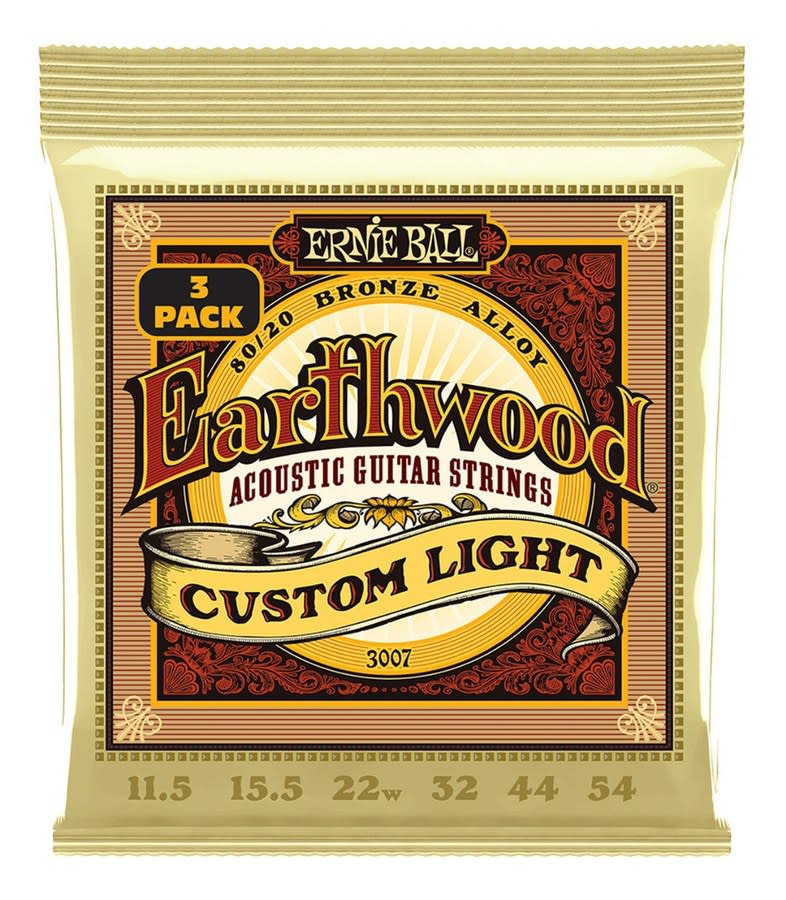 Cuerdas Guitarra Acustica Pack X3 Ernie Ball 3007 Med.011,5