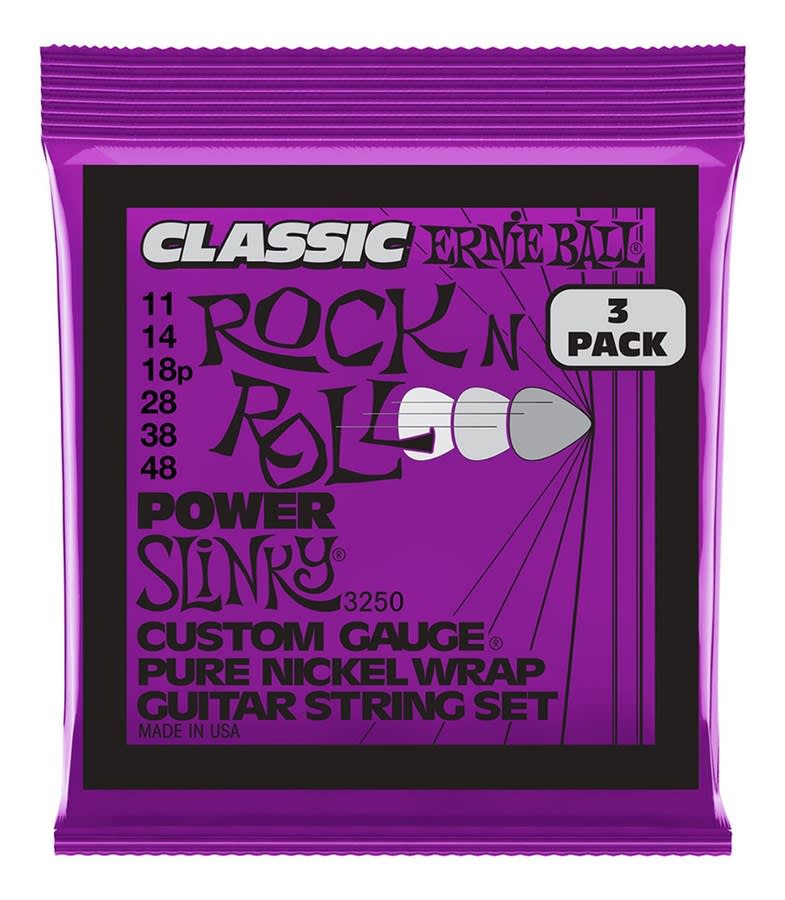 Cuerdas Guitarra Electrica Pack X3 Ernie Ball 3250 Pure.011