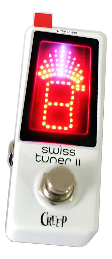 Pedal Afinador Swiss Tuner Ii Creep Cromático Guitarra Bajo Blanco