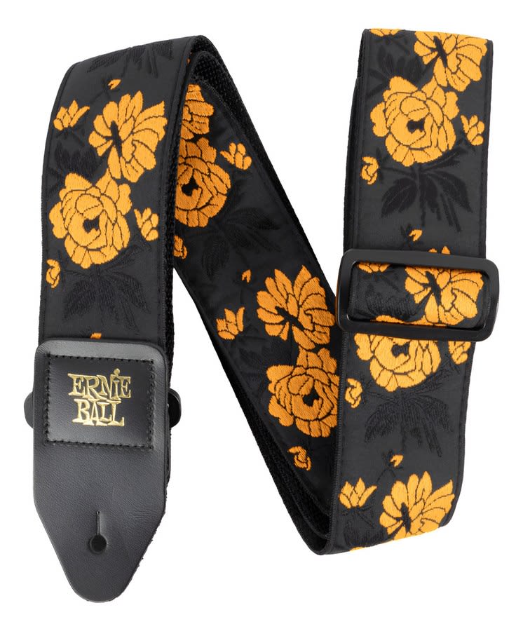 Ernie Ball Correa Guitarra O Bajo Jacquard P05358 Tang. Rose Negra Animal Print