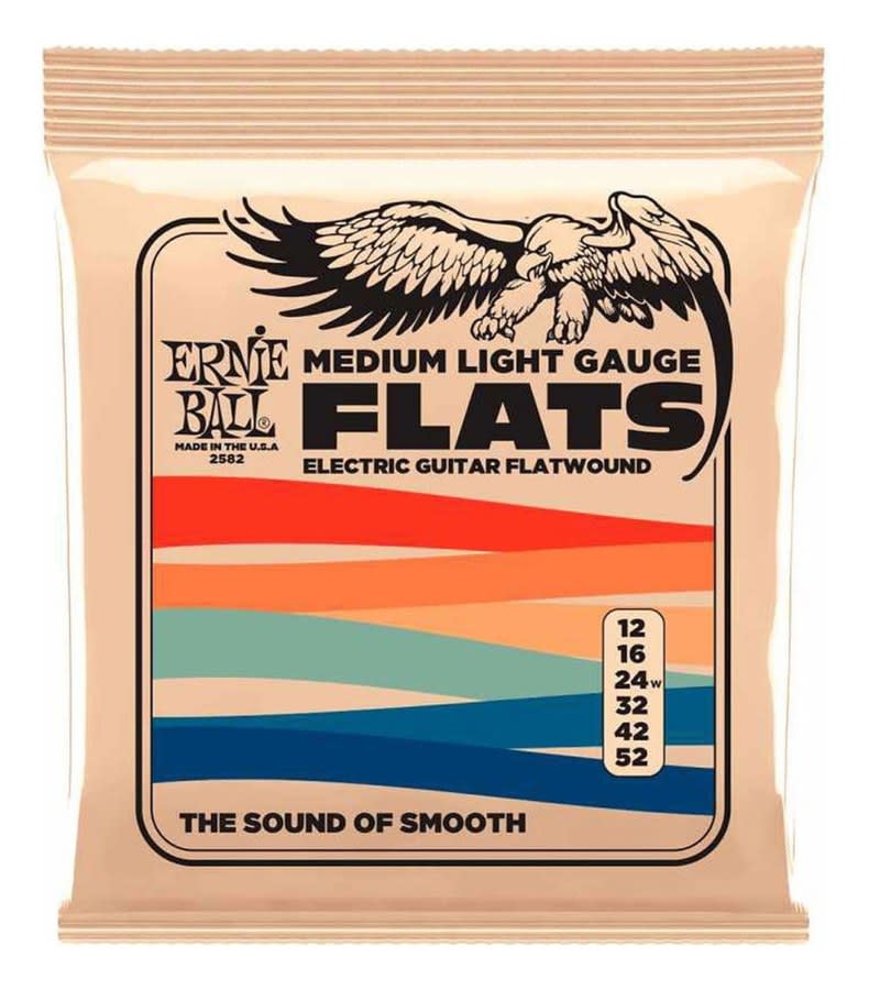 Cuerdas Guitarra Electrica Ernie Ball 2582 Flatwound 012-052