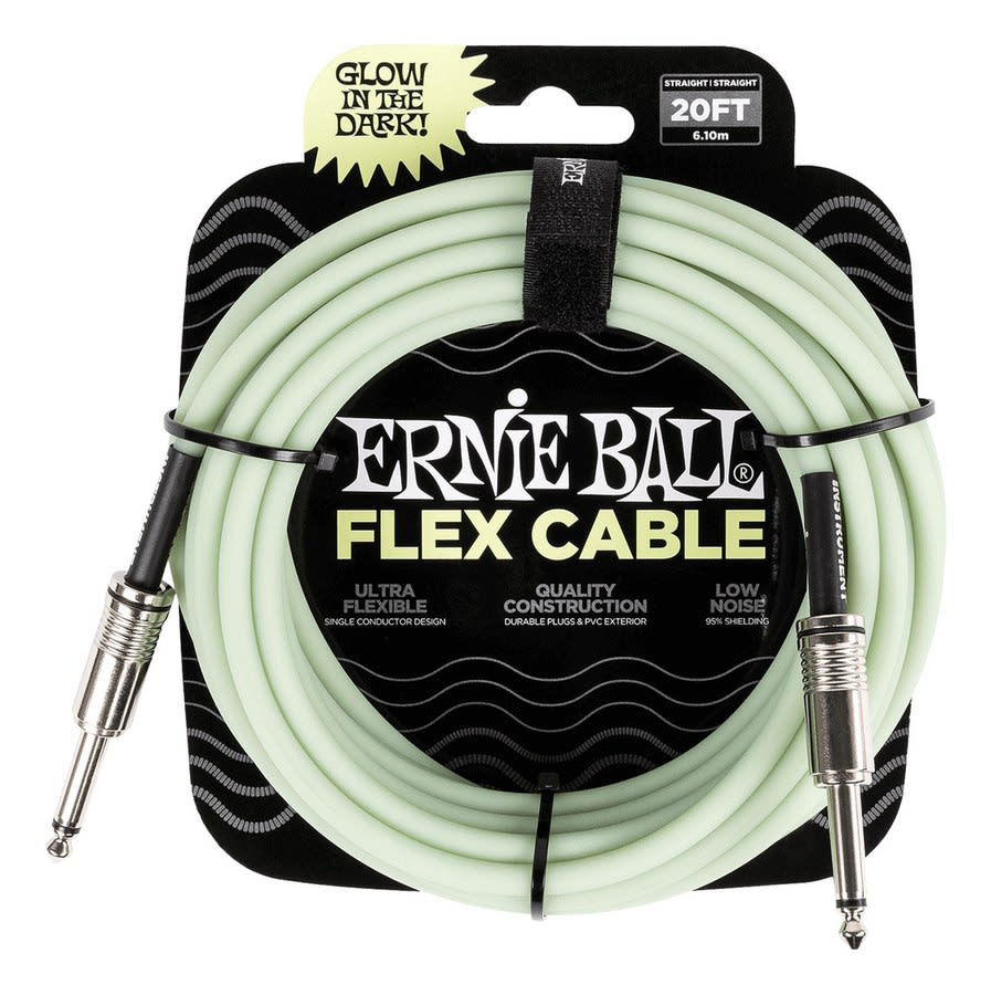 Cable Guit – Bajo Ernie Ball (6436) 6 Mt. Plug Recto – Fluo