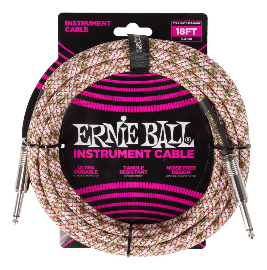 Cable Guitarra Bajo Ernie Ball 6430 Entelado 5,49 Mt. Argyle
