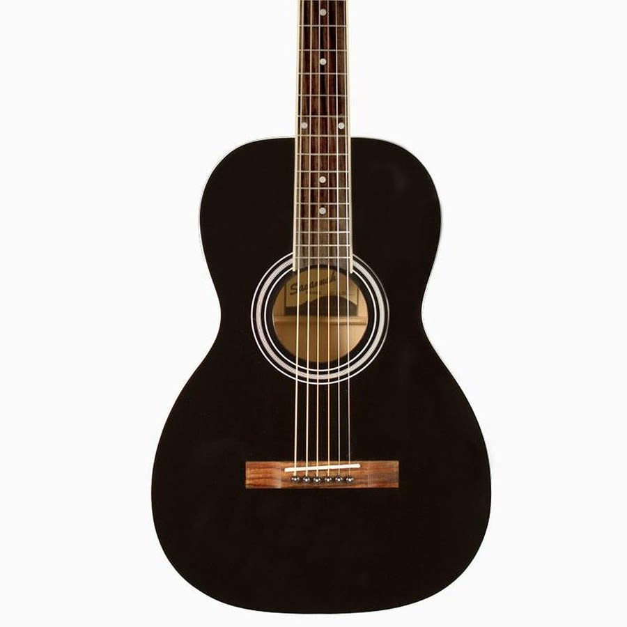 Guitarra Acústica Savannah Sgp-12 Bk Negro Cuerdas Acero