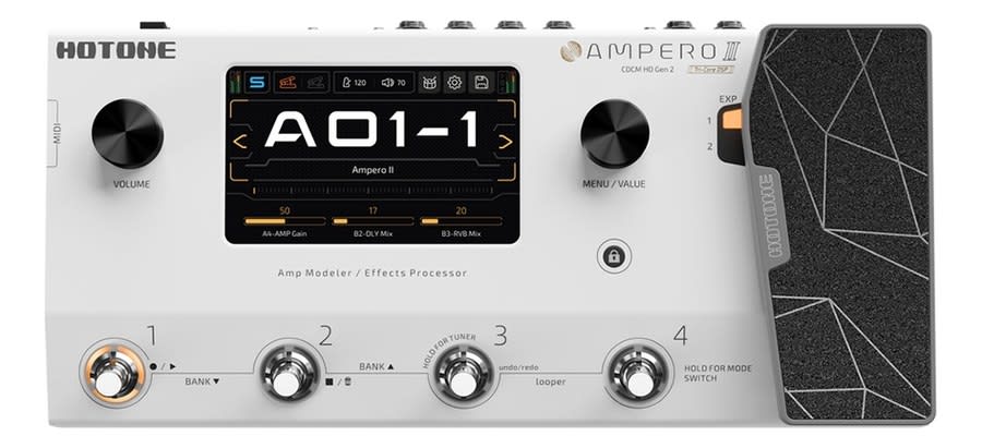 Pedalera Multiefectos Hotone Ampero Ii Stage Mp-350 Amp Mod. Blanco