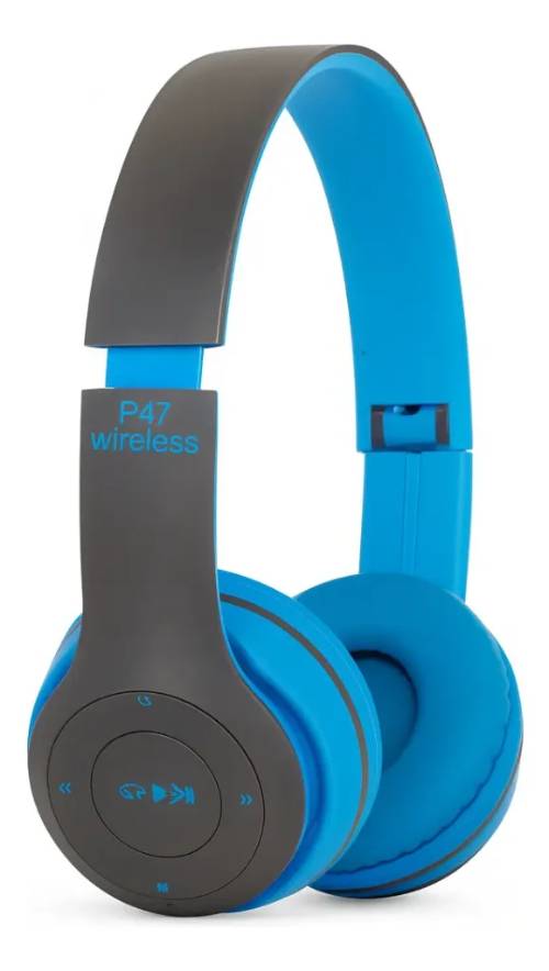 Auricular Bluetooth Vincha - P47 - Color Celeste Con Gris - foto 1