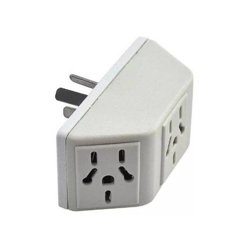 Adaptador Triple Enchufe Multinorma Piramidal 3 Patas