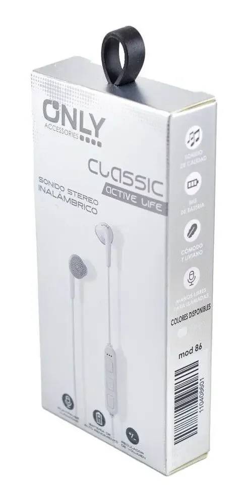 Auriculares Bluetooth Manos libres - MOD 86 Color Blanco