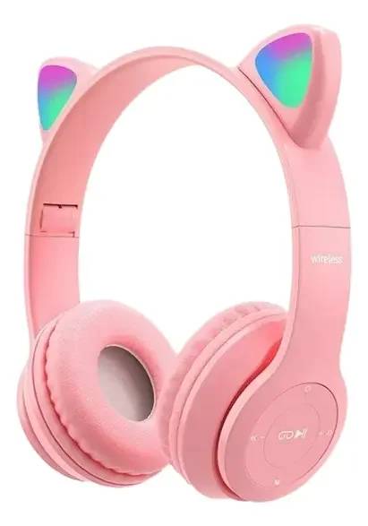 Auricular Vincha Bluetooth Orejas de Gatito M247 - Color Rosa