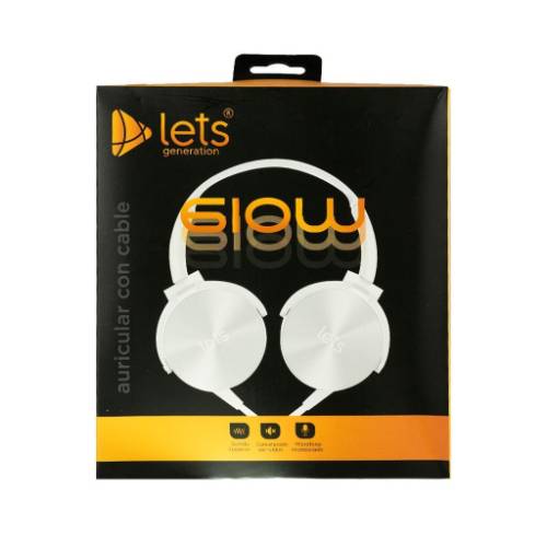 Auricular con cable Lets GLOW - Color Blanco
