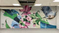 Floral office mural