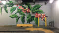 Starbucks Drive-in tunnel mural