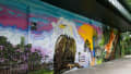 Wildlife everglades mural for Flamingo Gardens 