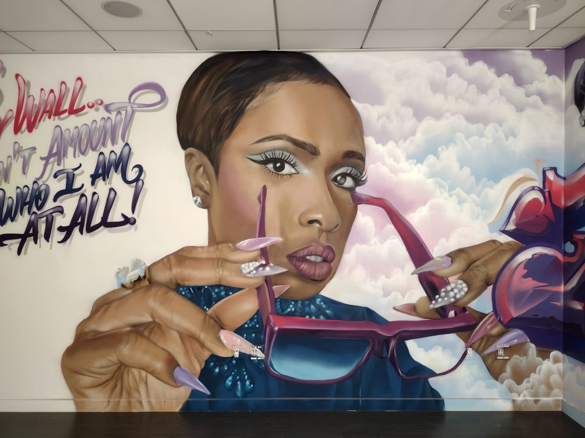 Jennifer Hudson’s dressing room at Warner Brothers