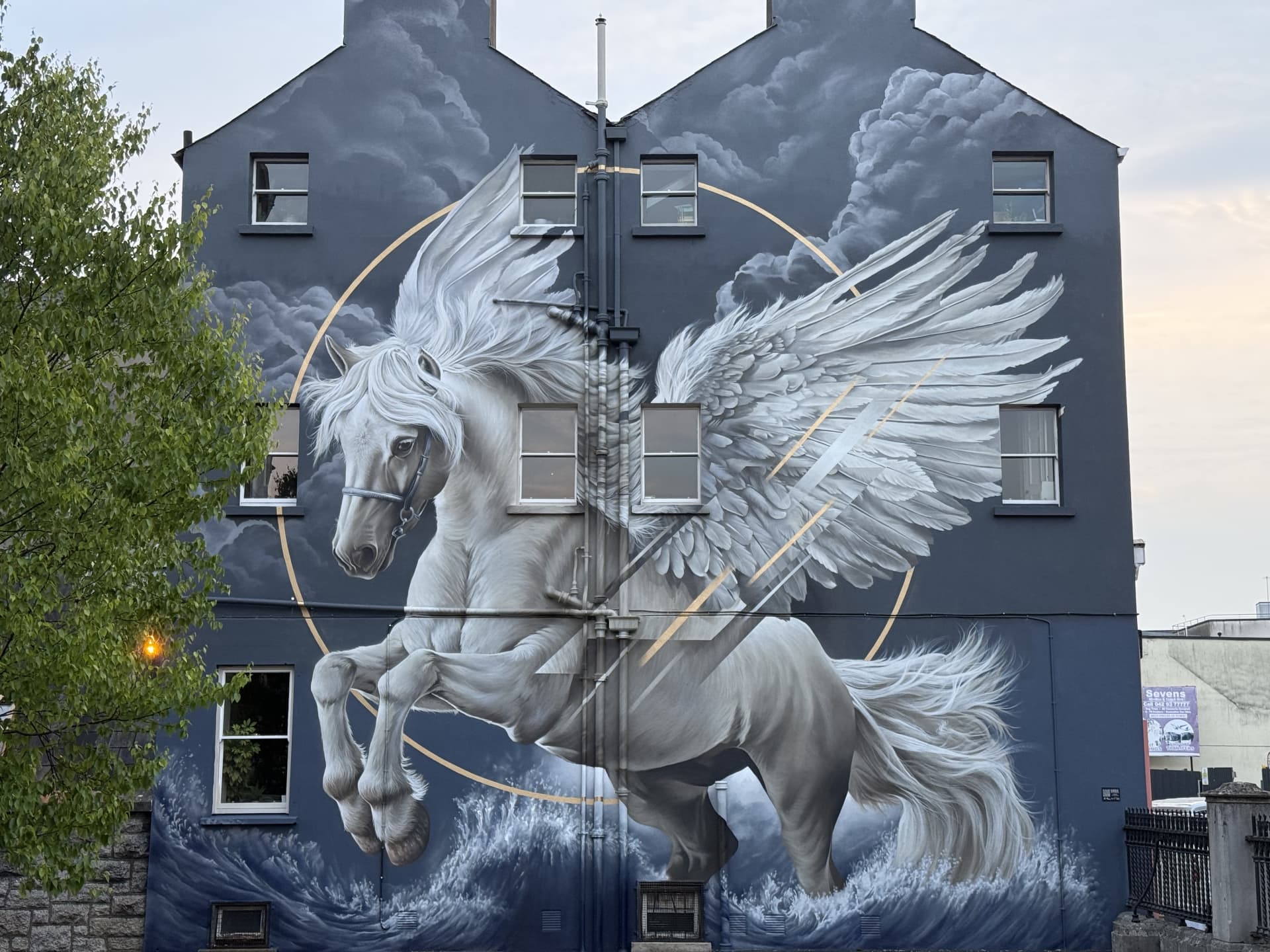 Celestial Steed Ascending Through Stormy Skies