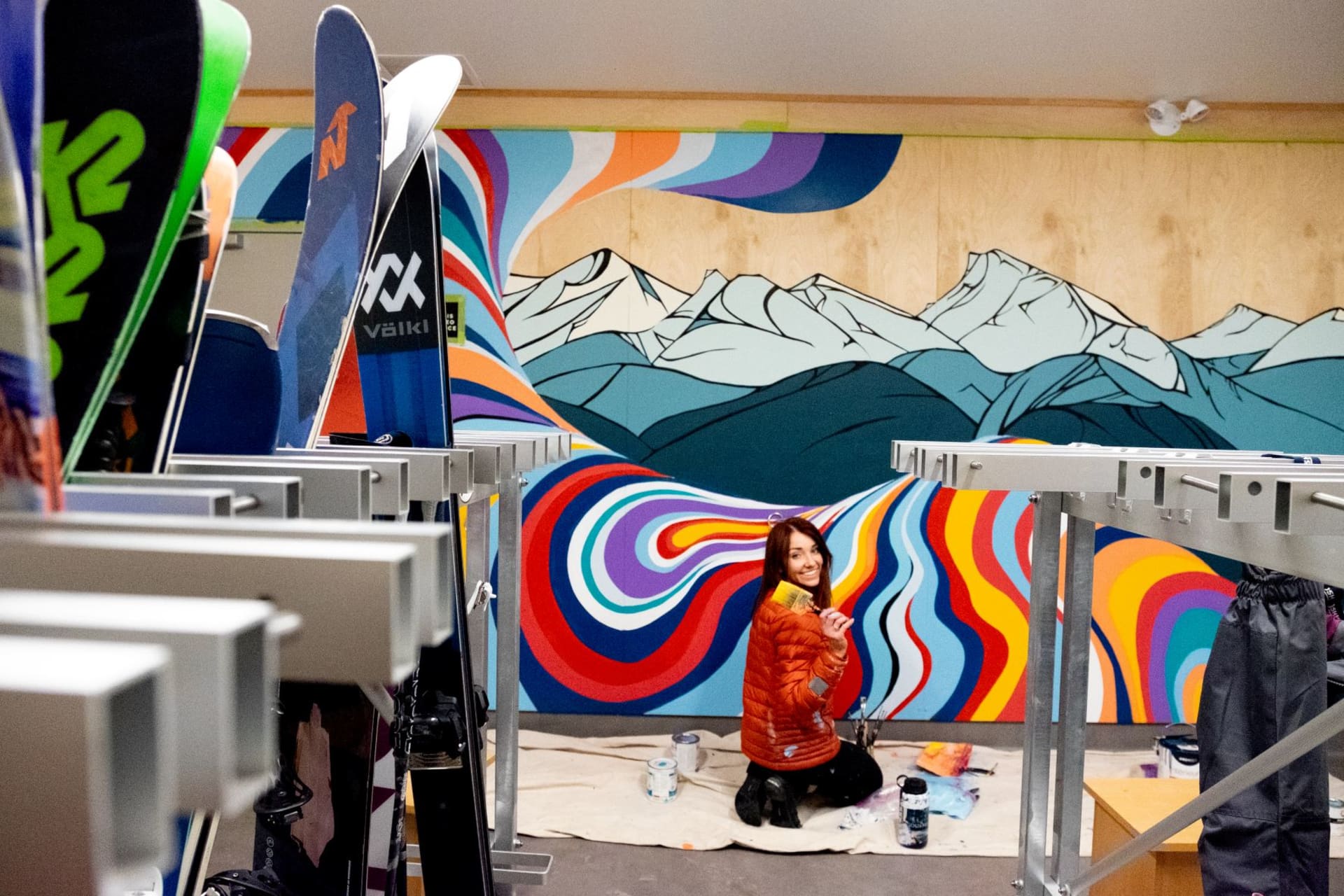 Ski Hill Mural