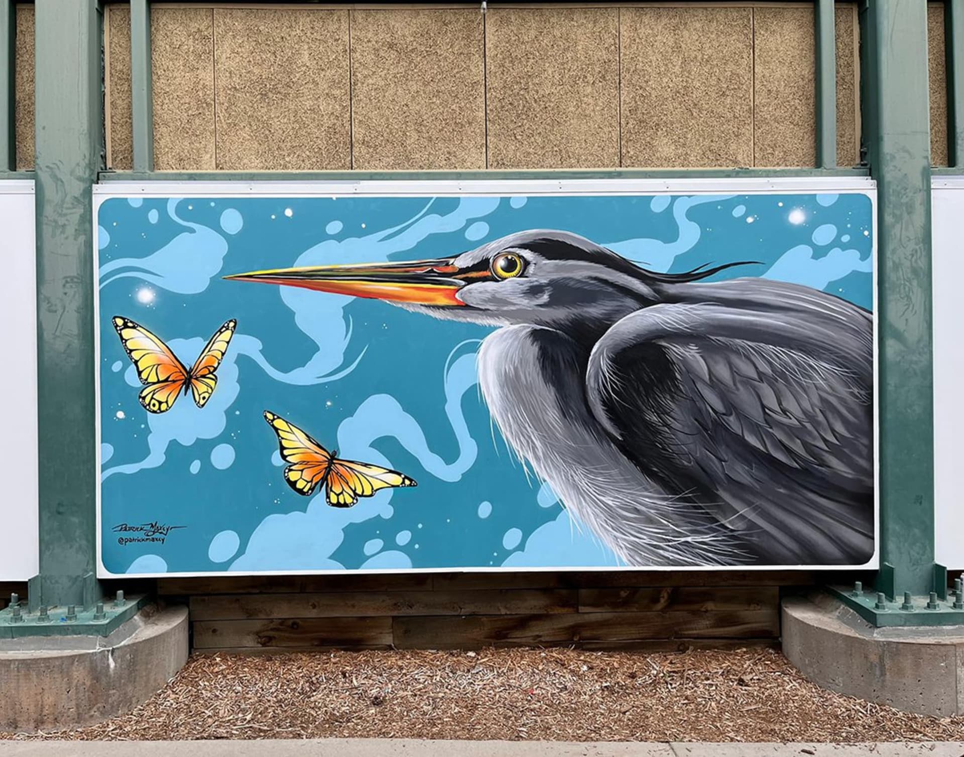 Blue Heron mural
