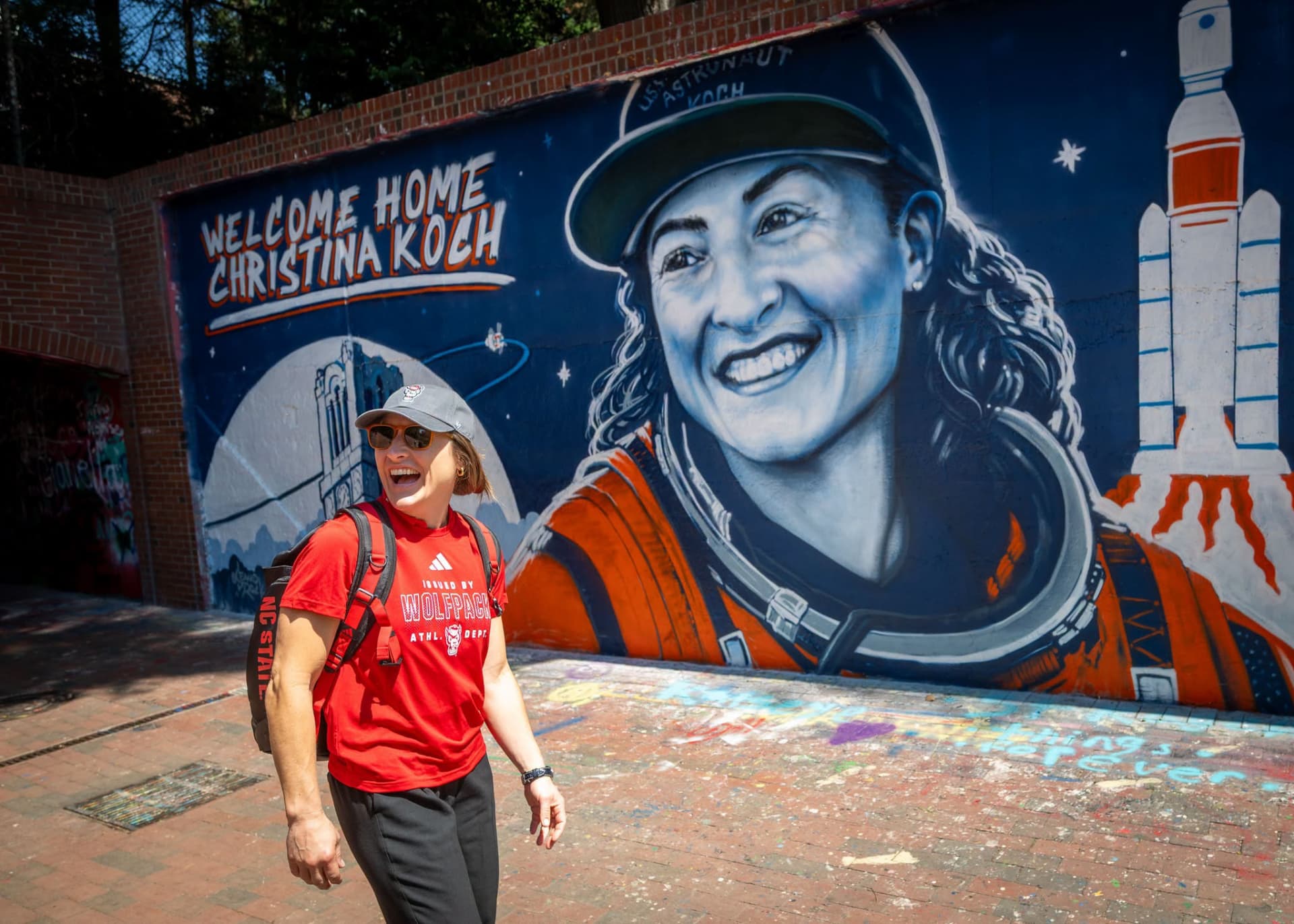 Welcome Home Christina Koch - Tribute Mural