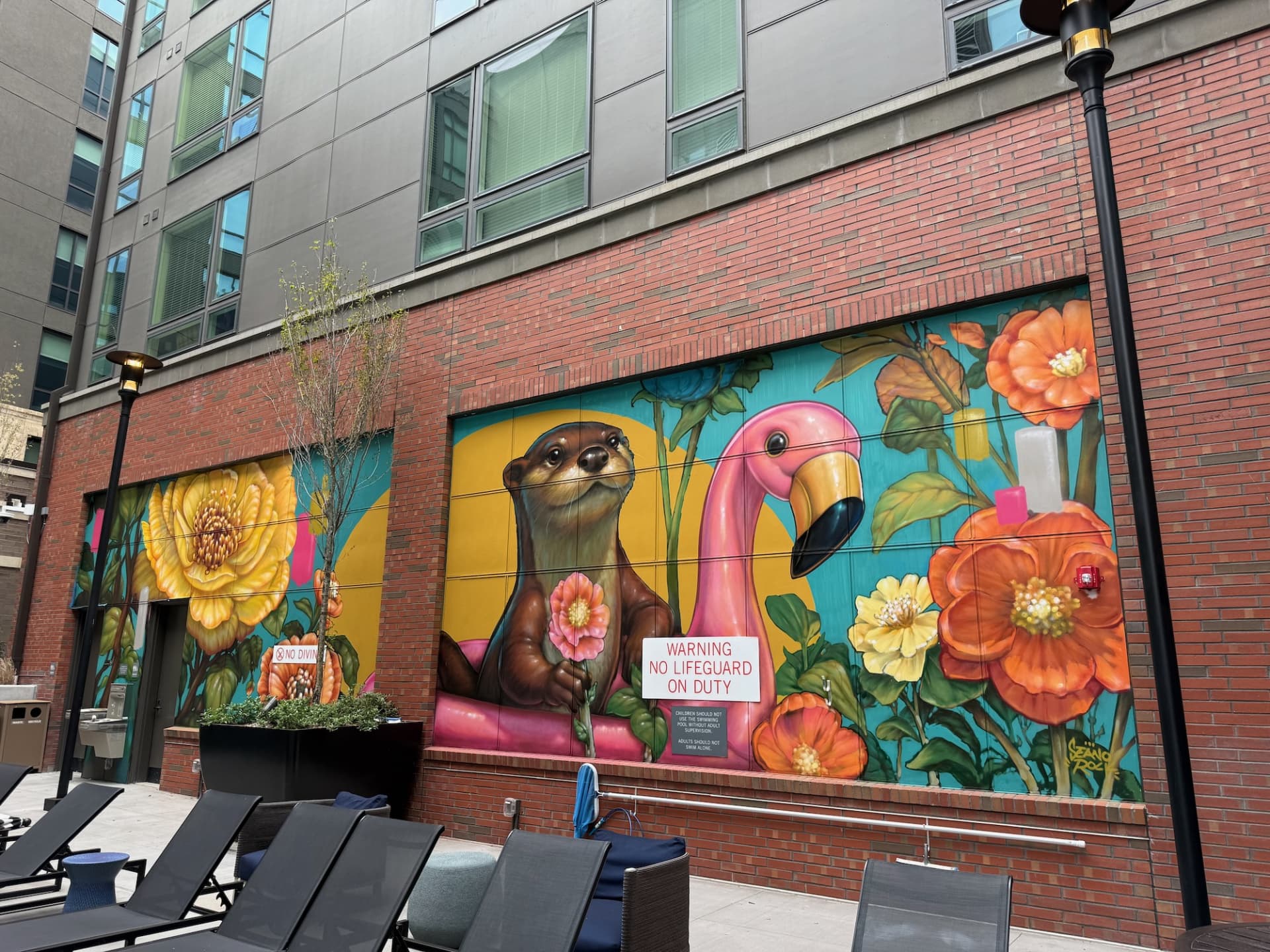 Hyatt House Pool Mural