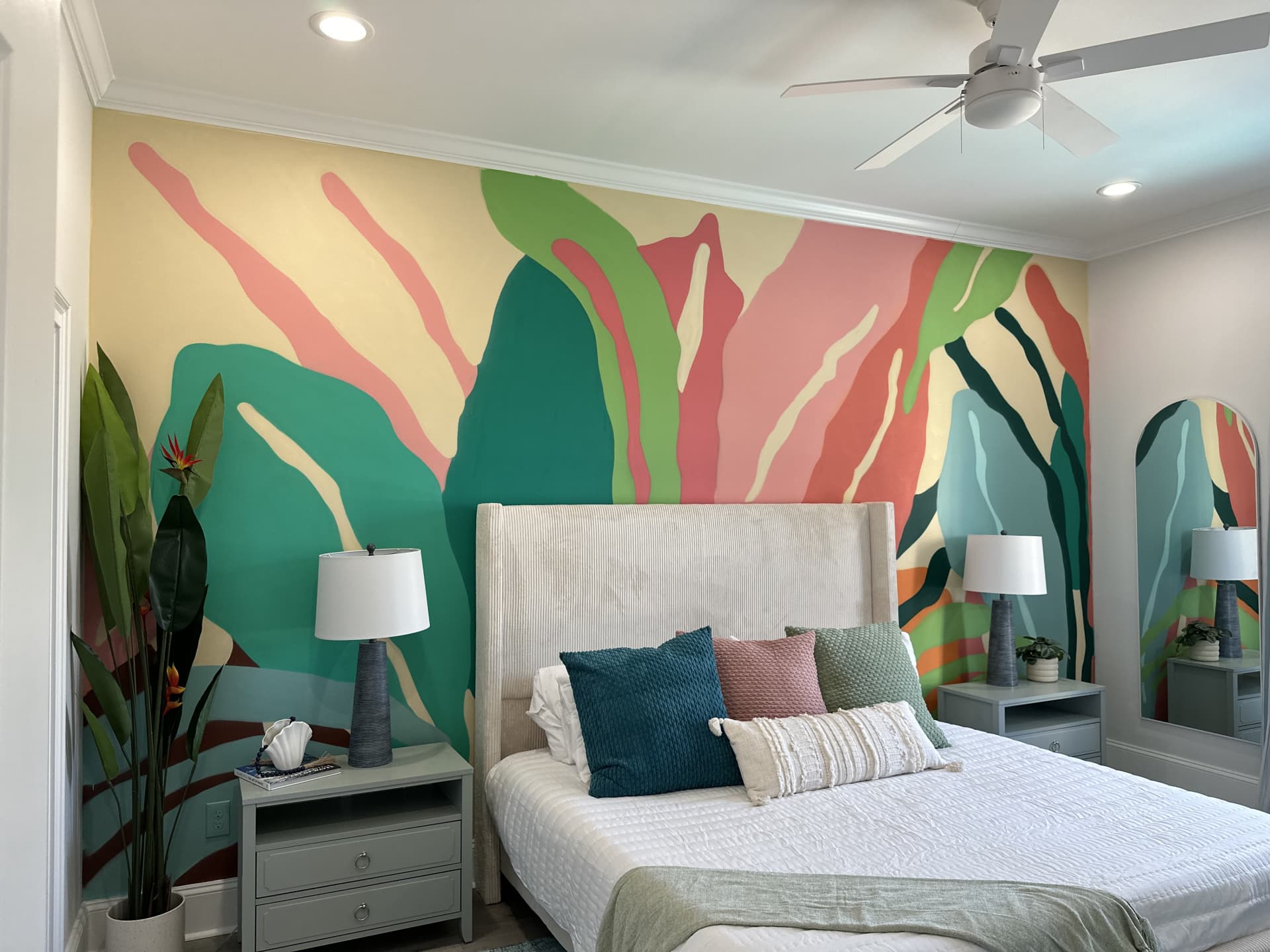 Aqua Sands Leaf Wall