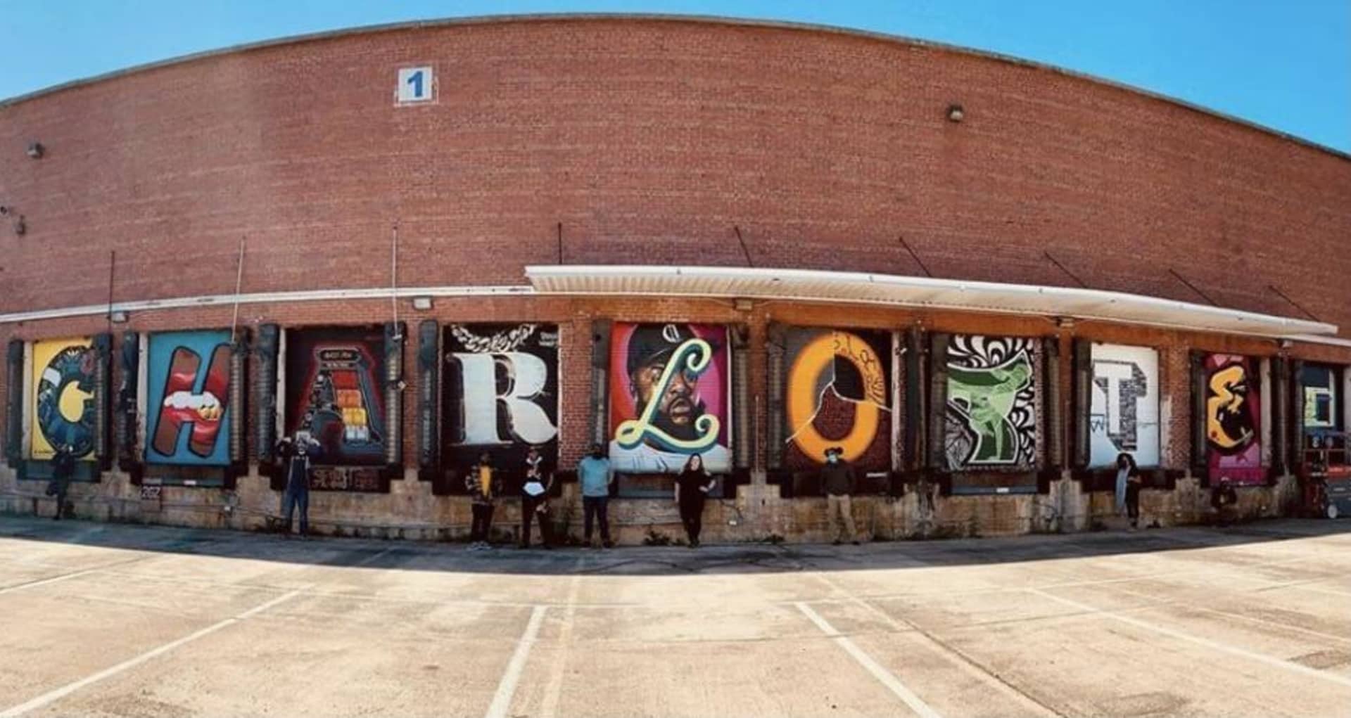 We Are Hip Hop CHARLOTTE Letter Mural
