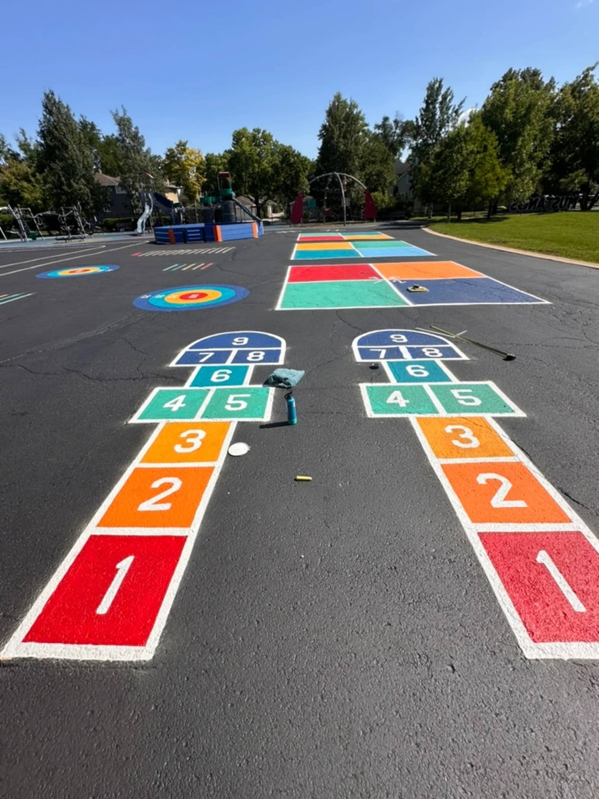 School Playground (Assistant - Image Represents elements I painted)