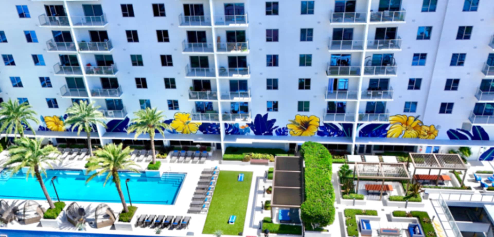 Parkline Palm Beaches pool deck beautification mural