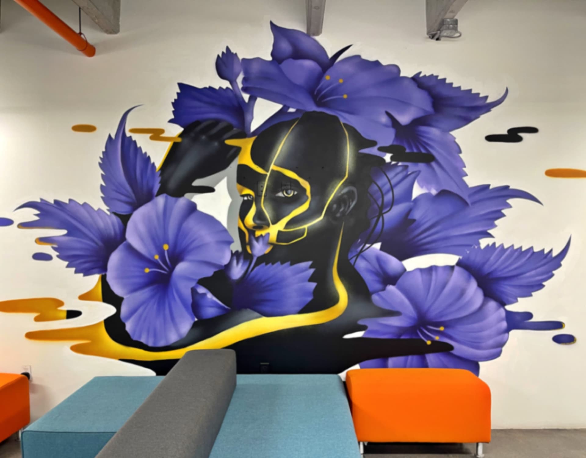 Vitel headquarters welcome mural