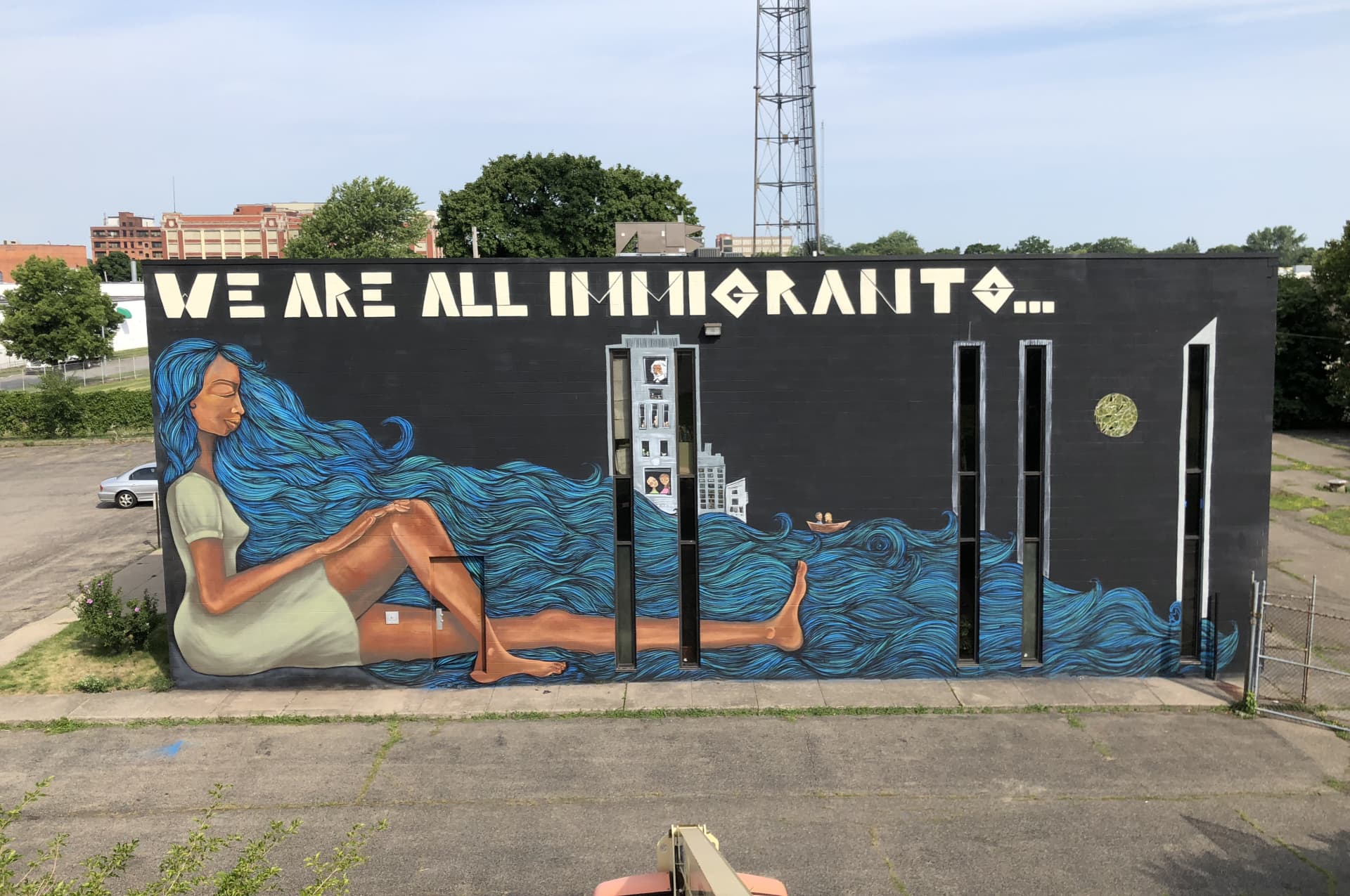 Voices of Unity in Flowing Blue Waves