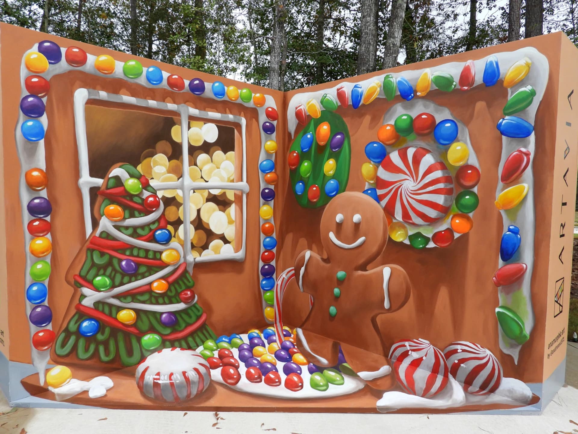 Inside a gingerbread house