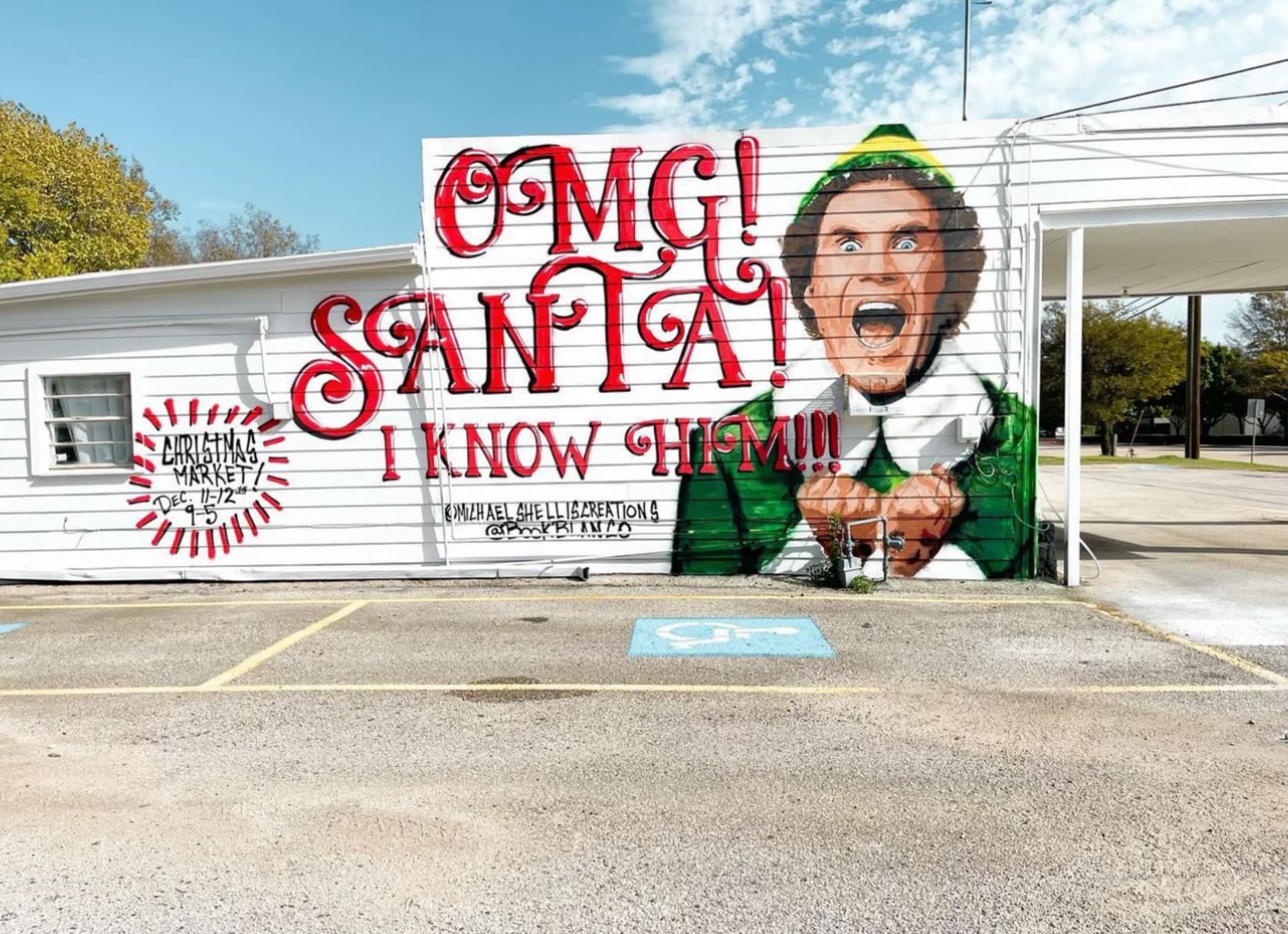 Buddy The Elf Mural by Michael Shellis