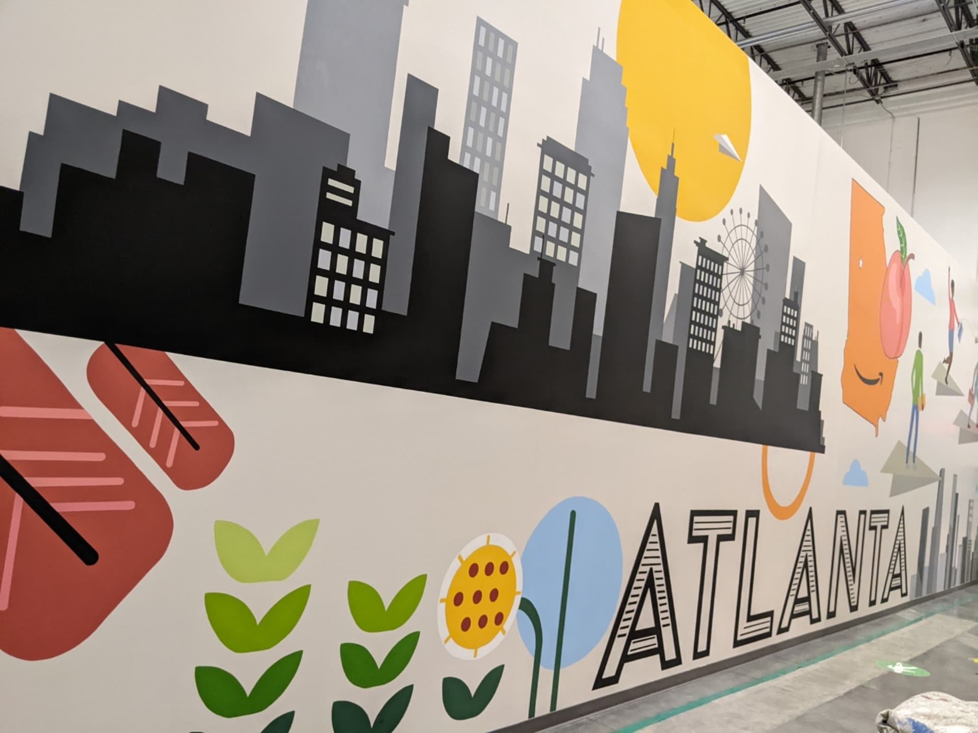 Amazon Warehouse Atlanta City Scape by Michael Moon Studio