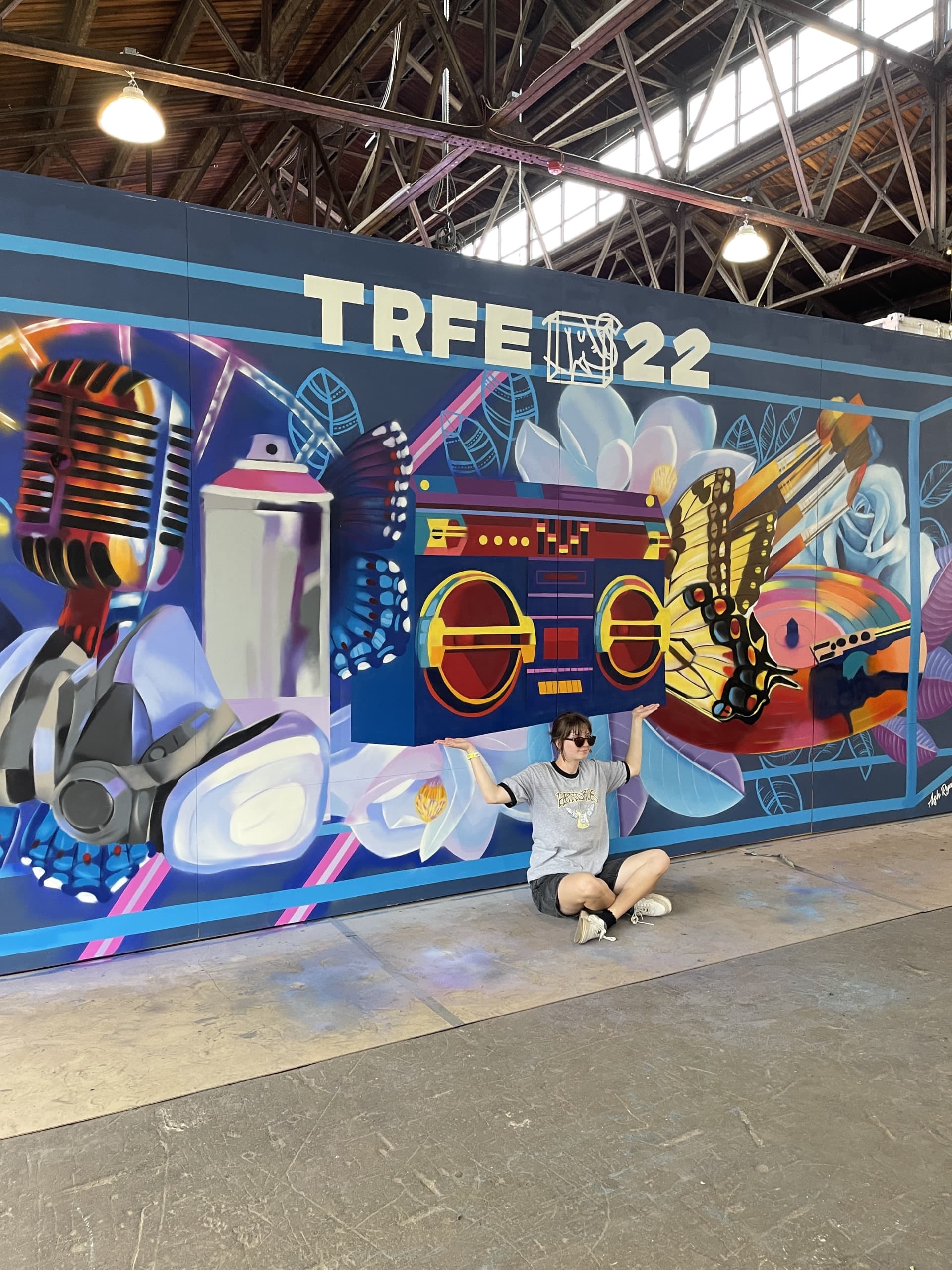 TRFE Festival Stage Mural by Ash Ryan