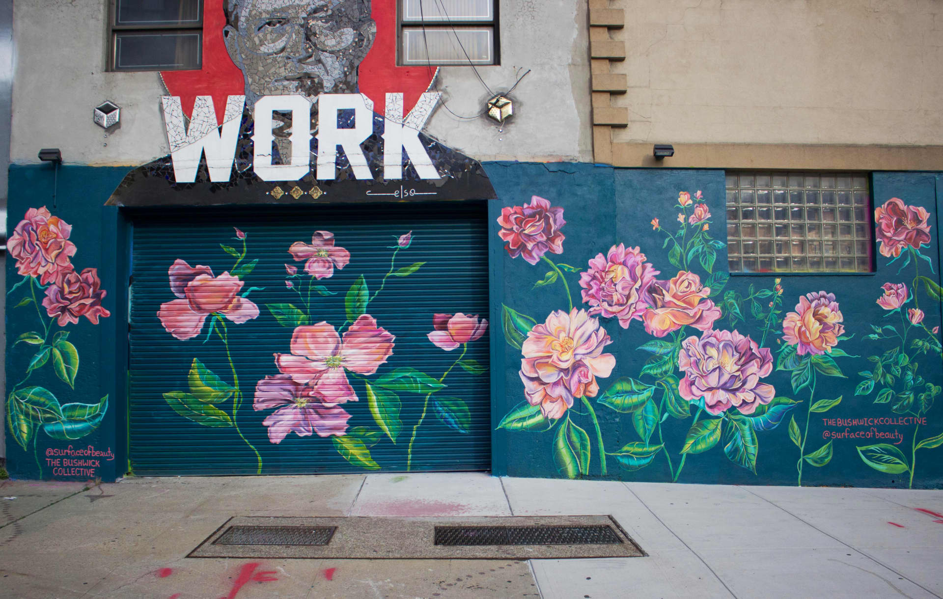Candy Roses, commissioned by The Bushwick Collective by Surface Of Beauty