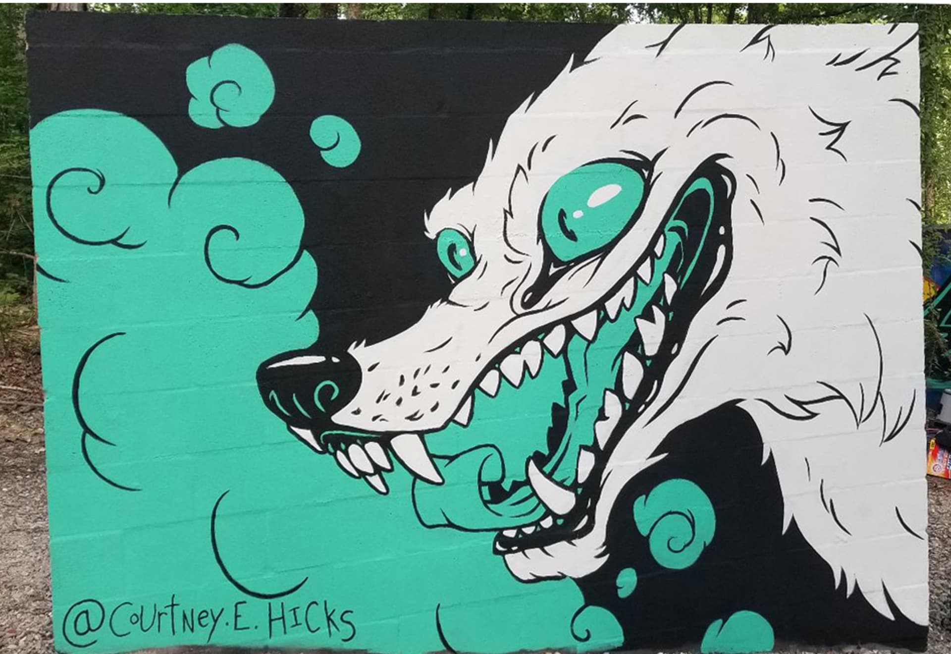 Green Wolf by Courtney.e.hicks